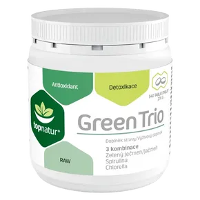 Topnatur Green Trio (spirulina, chlorella, zelený ječmen) 540 tbl.